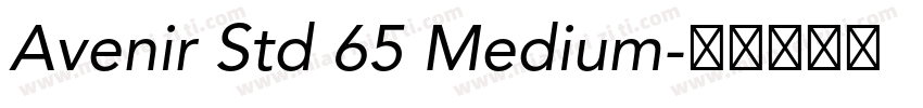 Avenir Std 65 Medium字体转换